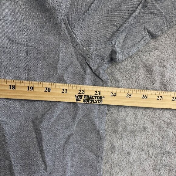 NEW Gap Men's XL Long Sleeve Oxford Button Down Shirt Gray 98% Cotton - Picture 5 of 8